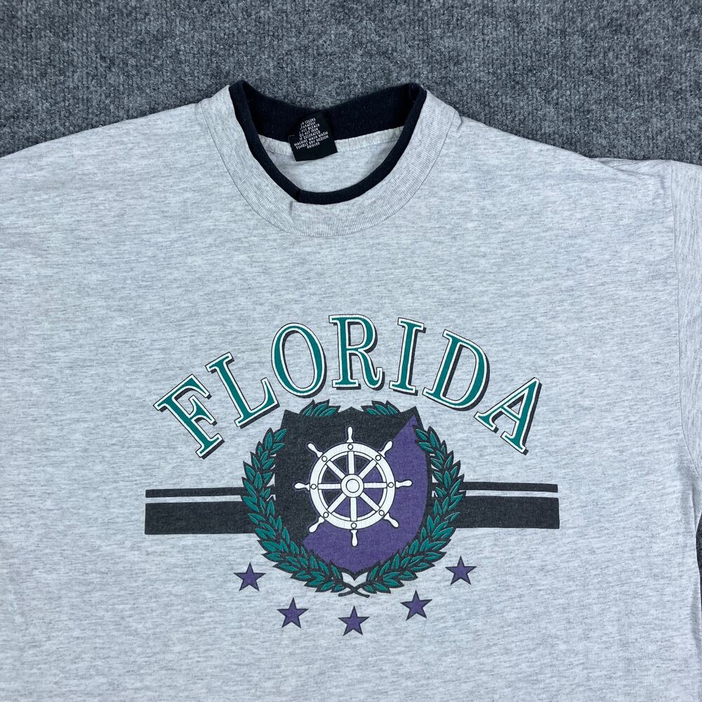 Sherry's Best Florida Gray T-Shirt‎ XL Sherry’s Best Crest Graphic 100% Cotton